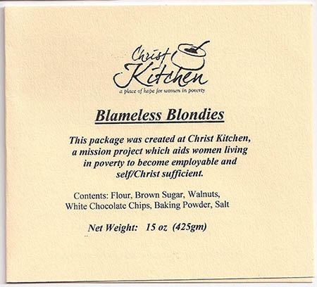 Christ Kitchen Issues Allergy Alert on Undeclared Milk in Blameless Blondies Cookie Bar